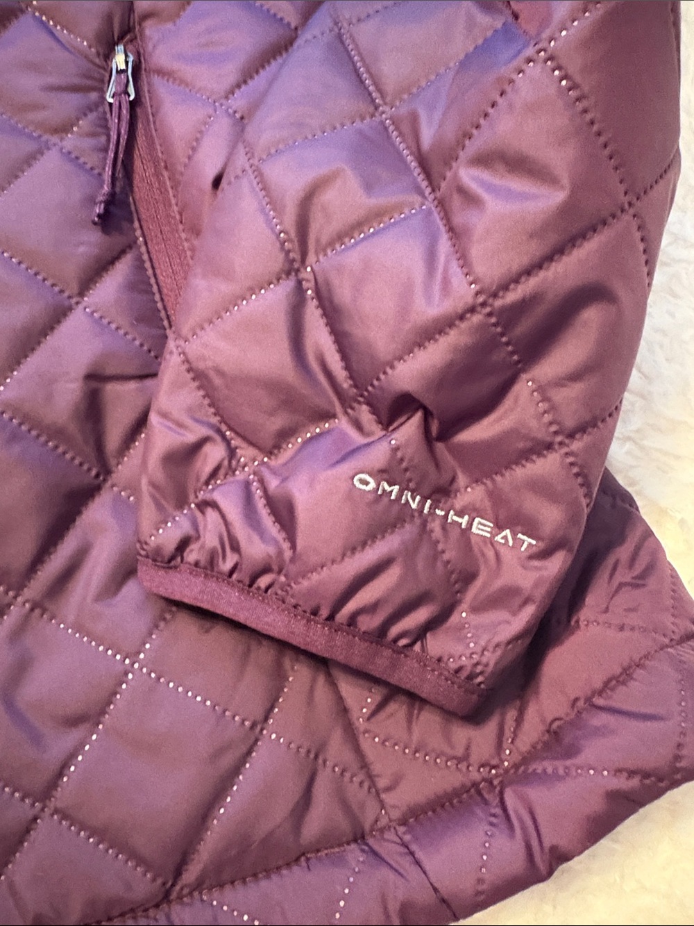 Columbia Plum Omni Heat Quilted Puffer Jacket NWOT Women Large - Picture 5 of 11